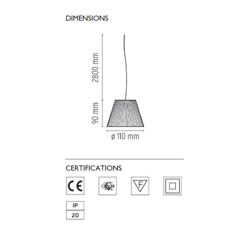 Подвесной светильник Flos Romeo Babe S F6124000