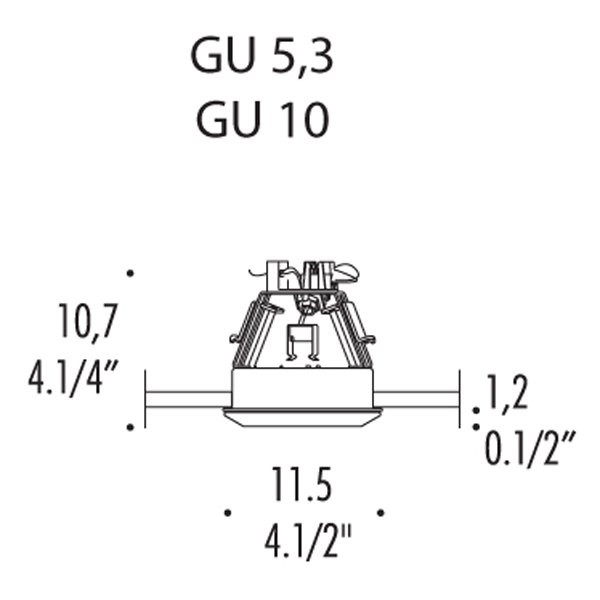 Встраиваемый спот (точечный светильник) Leucos MIRA 2 0002844
