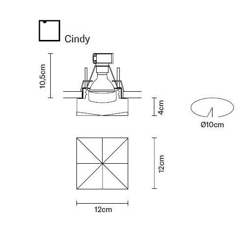 Встраиваемый спот (точечный светильник) Fabbian Cindy D27 F49 01