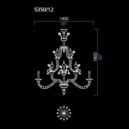 Люстра Barovier&amp;Toso Taif 5350/12/CC