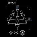 Люстра Barovier&amp;Toso Nevada 5549/24/IC/NN