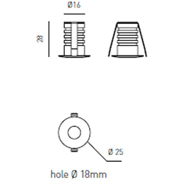 Спот (точечный светильник) Axo light Picus PICUS RECESSED DOWNLIGHT 501 02