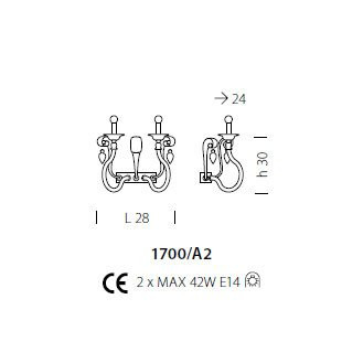 Бра Sylcom Impero 1700/A2 A CR