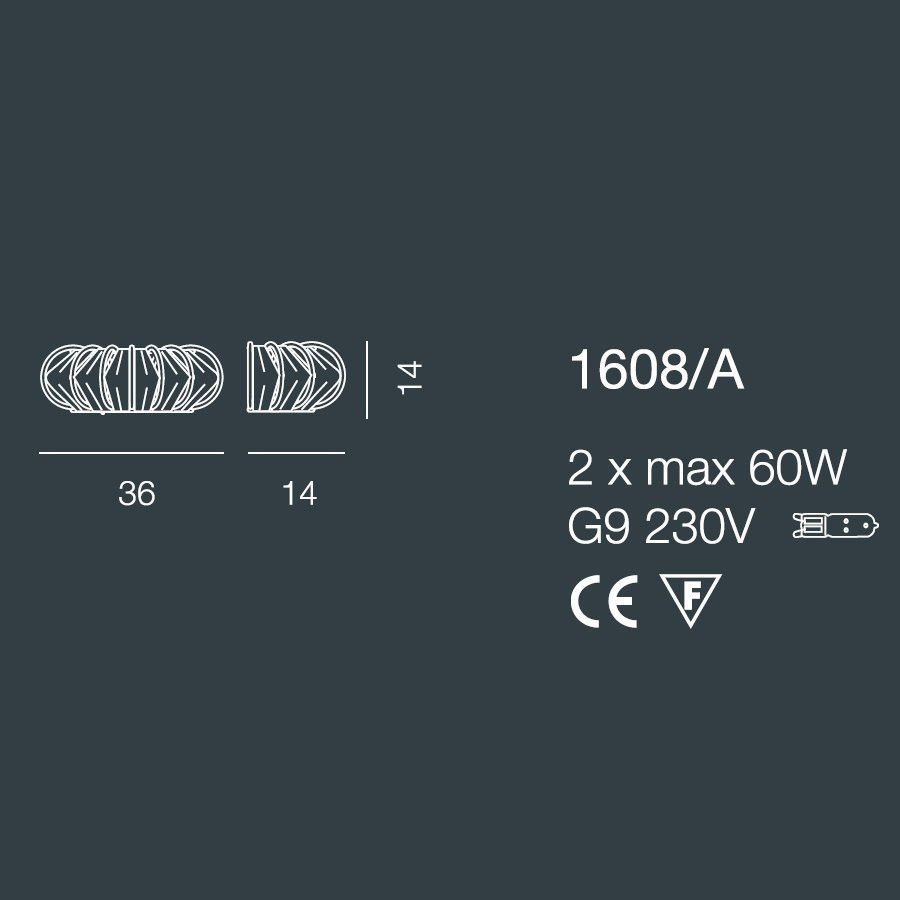 Настенный светильник Bellart Moon 1608/A 05/P04