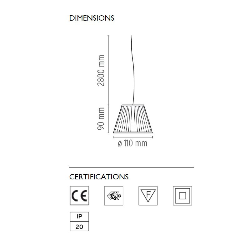 Подвесной светильник Flos Romeo Babe Soft S F6124007