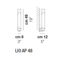 Бра Vistosi Lio AP 48 E27 CR/BC NI