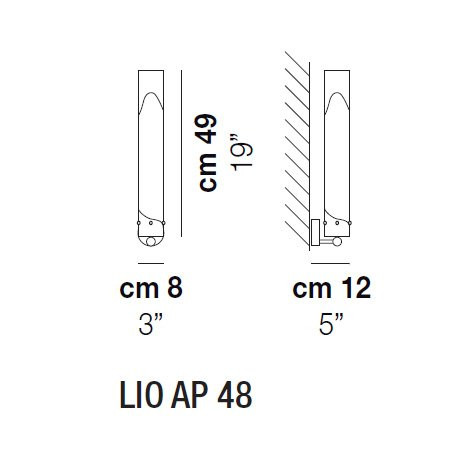 Бра Vistosi Lio AP 48 E27 CR/BC NI