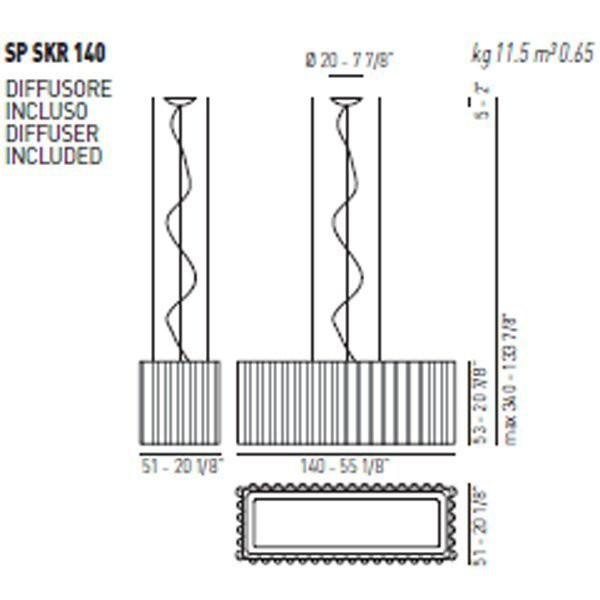 Подвесной светильник Axo Light Skirt SP SKR 140 Bianco SPSKR140E27XXBC