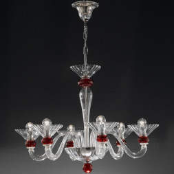 Люстра Vetri Lamp 1153/6 Cristallo/Rosso