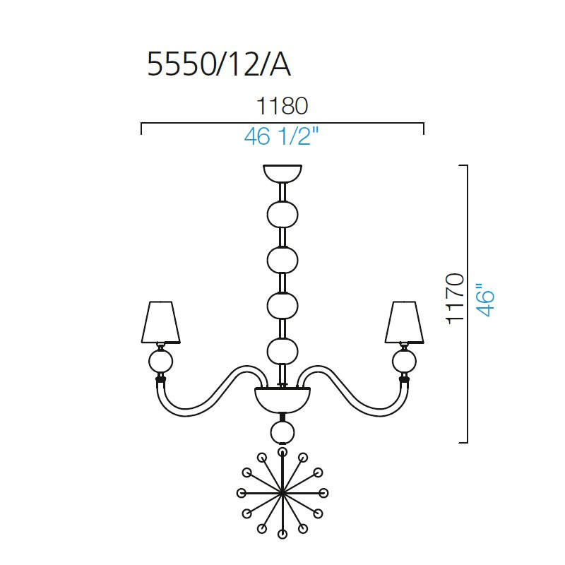 Люстра Barovier&amp;Toso Vermont 5550/12/A/OO/NN