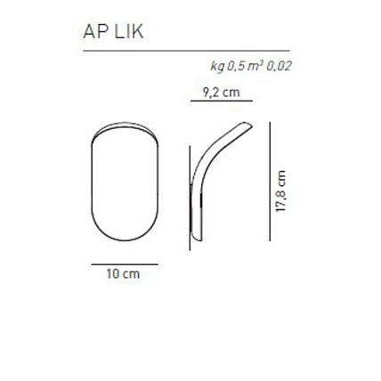Настенный светильник Axo Light Lik AP LIK XXX NI XX LED