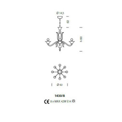 Люстра Sylcom Pisani 1430/8 K FU