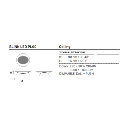 Потолочный светильник Masiero Eclettica Blink LED PL8 90 F01 SWE