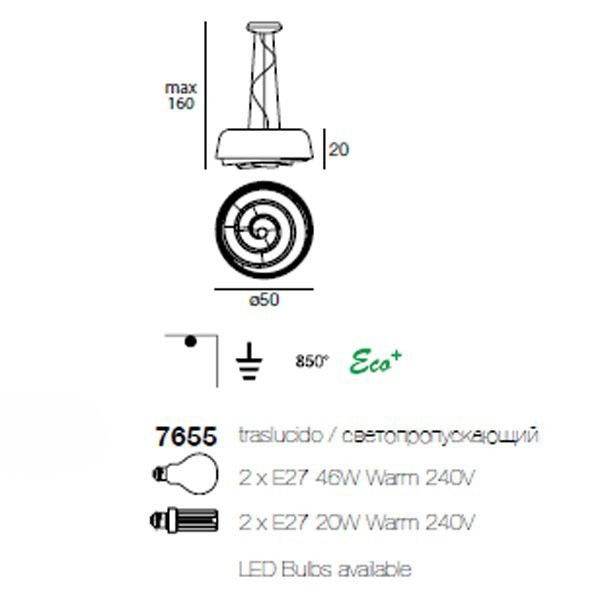 Подвесной светильник Linea Light Rose 7655
