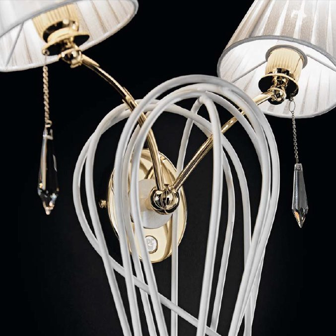 Бра IDL Flame 524/2A white+gold
