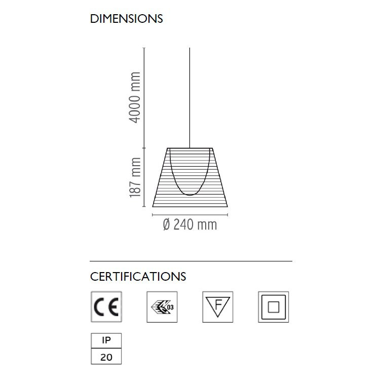 Подвесной светильник Flos Ktribe S1 Fumee F6256030