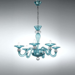 Люстра Vetri Lamp 1154/6 Light Blue(Azurro)/Cristallo