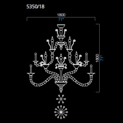 Люстра Barovier&amp;Toso Taif 5350/18/BB