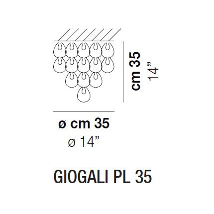 Потолочный светильник Vistosi Giogali PL 35 E14 CR/TR CR