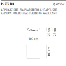 Настенно-потолочный светильник Axo Light stormy PL STO 100 PLSTO100AVXXE27