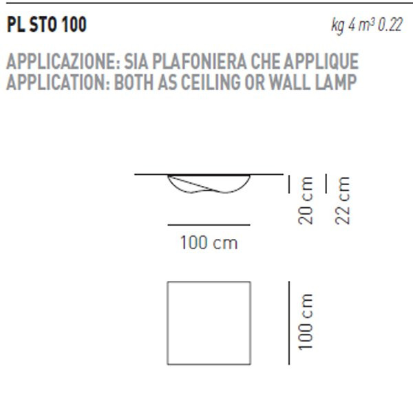 Настенно-потолочный светильник Axo Light stormy PL STO 100 PLSTO100AVXXE27