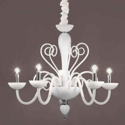 Люстра Renzo Del Ventisette Contemporary L 14450/5 DEC. MURANO BIANCO M