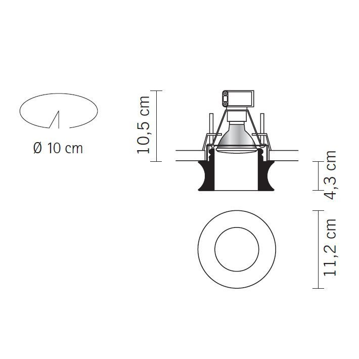 Встраиваемый светильник Fabbian Eli D27 F52 01