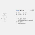 Настольная лампа Masiero Eva TL1 M V95