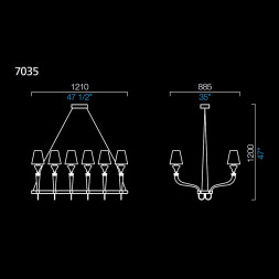 Люстра Barovier&amp;Toso Domo Maine 7035/CC/NN