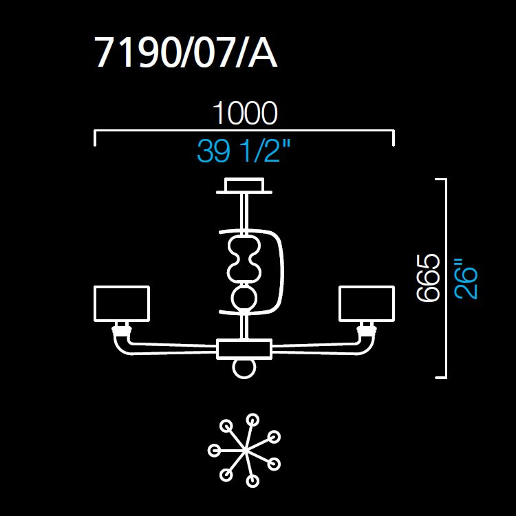 Люстра Barovier&amp;Toso Manhattan Remix 7190/07/A/VU/BB