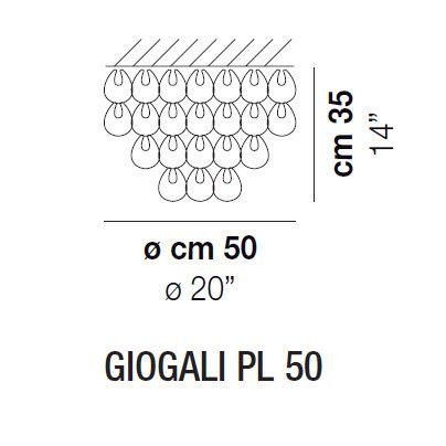 Потолочный светильник Vistosi Giogali PL 50 E27 CR/TR CR