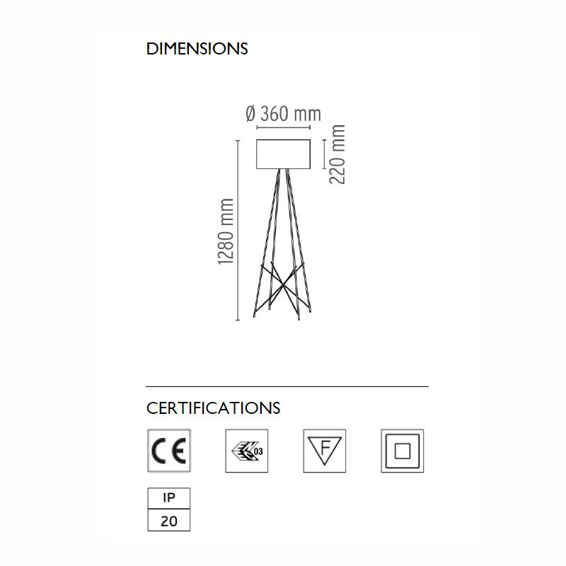 Торшер Flos Ray F1 Glass F5915020