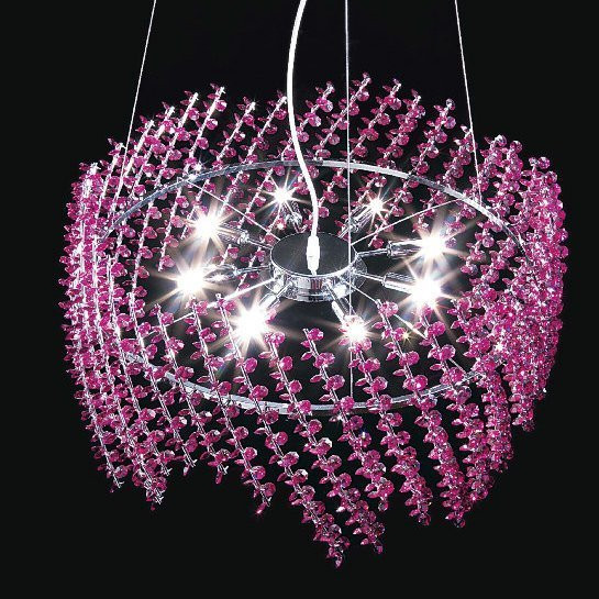 Подвесной светильник Renzo Del Ventisette L 14218/8 SW COL Bordo DEC. CROMO