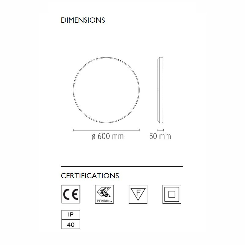 Настенно-потолочный светильник Flos Clara Chrome ring F1570009+F1571057