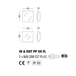 Настенно-потолочный светильник Morosini In&amp;Out PL60 FL 0600PP06AVFL