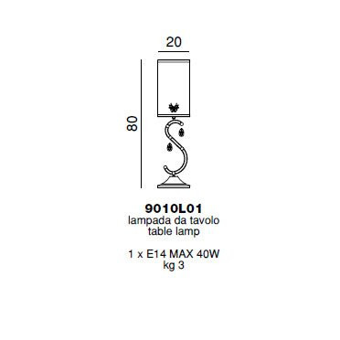 Настольная лампа Beby Group Princess 9010L01 Light gold 624 SW Bronze Shade