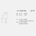 Настольная лампа Masiero Eva TL3+1G V95