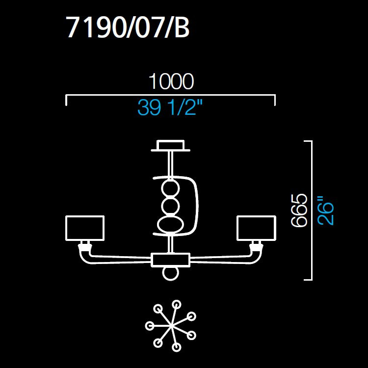Люстра Barovier&amp;Toso Manhattan Remix 7190/07/B/MQ/NN