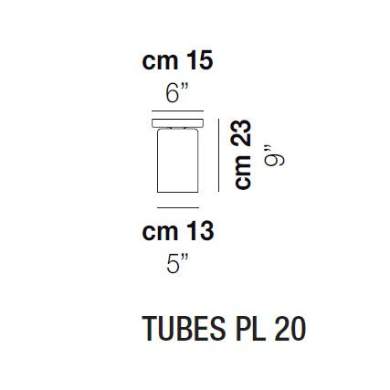 Потолочный светильник Vistosi Tubes PL 20 E27 FU NI