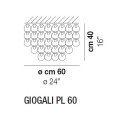Потолочный светильник Vistosi Giogali PL 60 E27 CR/TR CR
