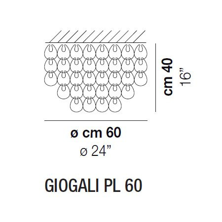 Потолочный светильник Vistosi Giogali PL 60 E27 CR/TR CR