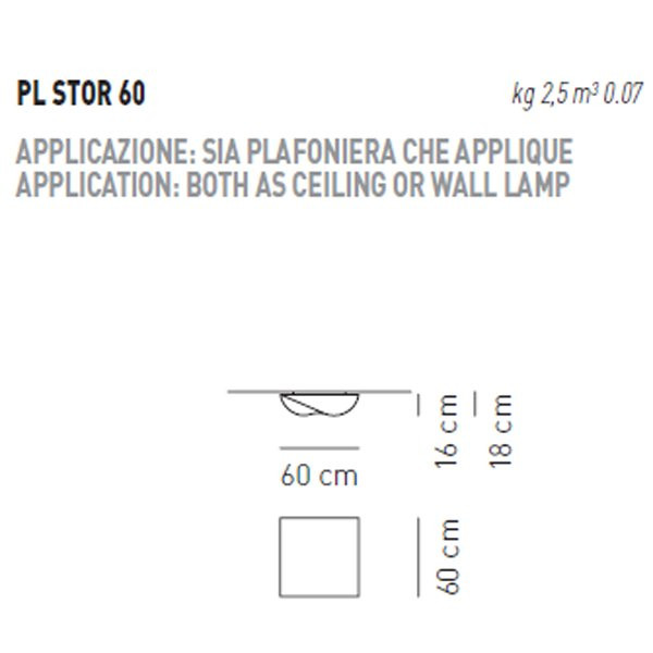 Настенно-потолочный светильник Axo Light Stormy PL STOR 60 AV PLSTOR60AVXXE27