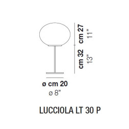 Настольная лампа Vistosi Lucciola LT 30 P E27 BC NI