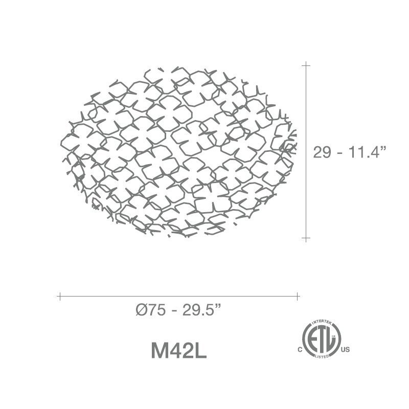 Потолочный светильник Terzani Orten&#039;zia M42L E7 C8