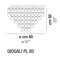 Потолочный светильник Vistosi Giogali PL 80 E27 CR/TR CR