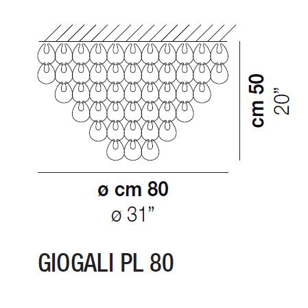 Потолочный светильник Vistosi Giogali PL 80 E27 CR/TR CR