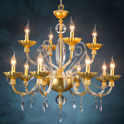 Люстра Euroluce Florentia L8+4 Gold