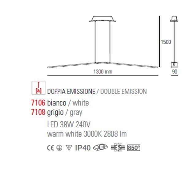 Подвесной светильник Linea Light Lama 7108