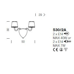 Бра IDL Grace 530/2A chrome+Silver