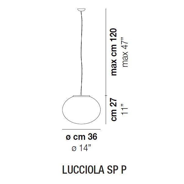 Подвесной светильник Vistosi Lucciola SP P E27 BC NI